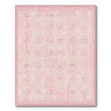 Pink Floral Vintage Distressed Area Rug