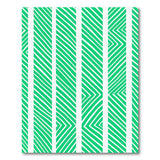 Vibrant Green Geometric Chevron Rug
