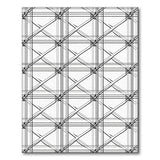 Black White Geometric Lattice Area Rug