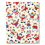 Festive Cartoon Snowmen Area Rug