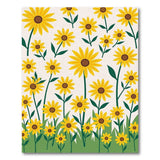 Cheerful Yellow Sunflower Meadow Area Rug