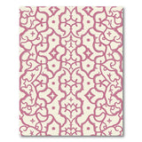 Pink Persian Star Motif Area Rug