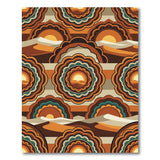 Scalloped Desert Sunset Geometric Rug