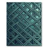 Teal Geometric Lattice Blue and Teal Area Rug