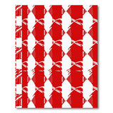 Bold Red White Diamond Geometric Area Rug