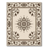 Beige Ornate Persian Sun Medallion Rug
