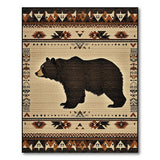 Southwestern Grizzly Bear Silhouette Rug