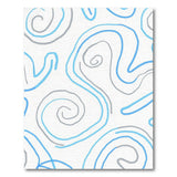 Blue and Teal Abstract Blue Swirl Area Rug