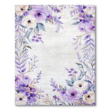 Purple Floral Lavender Bloom Area Rug