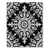 Black and White Intricate Black White Floral Mandala Area Rug