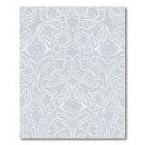 Light Blue Floral Swirl Area Rug