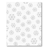 Grey Grey Snowflake Scatter Area Rug