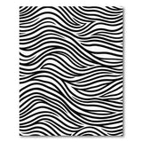 Modern Wavy Lines Black White Area Rug