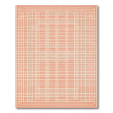 Orange Orange Geometric Grid Area Rug