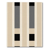 Geometric Modern Beige Geometric Block Stripe Area Rug