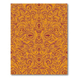 Swirling Orange Abstract Area Rug