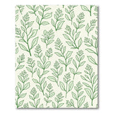 Green Leaf Outline Pattern Area Rug