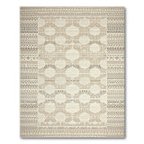 Beige Geometric Circle Tribal Area Rug