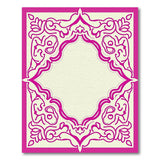 Pink Pink Ornate Floral Border Rug