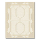 Elegant Beige Arch Border Area Rug