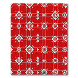 Geometric Modern Red Red Snowflake Plaid Area Rug