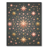 Pink Gold Star Constellation Area Rug