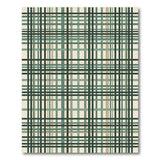 Teal Green Plaid Area Rug