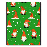 Green Festive Green Gnome Christmas Area Rug