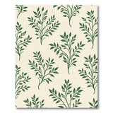 Elegant Green Botanical Leaf Area Rug