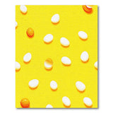 Whimsical Scattered Eggs Yellow Area Rug