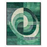 Emerald Swirl Geometric Area Rug