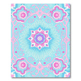 Pink Teal Mandala Floral Area Rug
