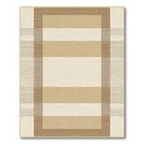 Beige Tan Geometric Border Area Rug
