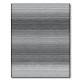 Black and White Crisp Black White Horizontal Stripe Area Rug