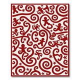 Whimsical Red Gingerbread Men Area Rug