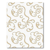 Elegant Gold Scrollwork Area Rug