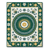 Green Gold Heritage Tribal Medallion Rug