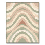 Wavy Beige Neutral Abstract Beige and Neutral Area Rug