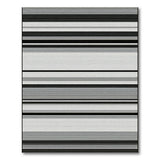 Bold Black White Striped Geometric Black and White Rug