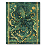 Emerald Octopus Abstract Area Rug