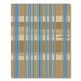 Blue and Beige Striped Geometric Area Rug