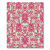 Vibrant Pink Floral on Mint Green Area Rug