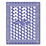 Blue Persian Lattice Geometric Area Rug