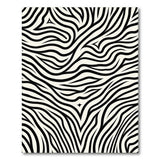 Black and White Geometric Modern Black White Wavy Geometric Area Rug