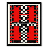 Geometric Modern Bold Red Black Geometric Plaid Area Rug