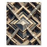 Endless Stair Maze Geometric Area Rug