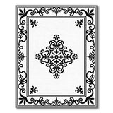 Black and White Ornate Black White Medallion Area Rug