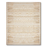 Beige and Neutral Beige Tribal Geometric Area Rug