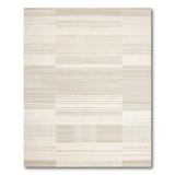 Beige and Neutral Beige Geometric Block Stripe Area Rug