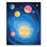 Cosmic Swirl Planets Stars Kids Rug
